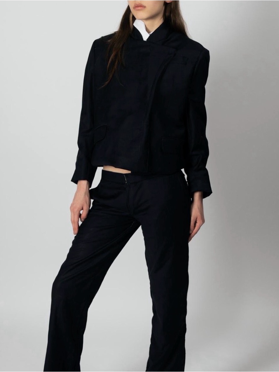 The Row Black Tailored High-Rise Trousers